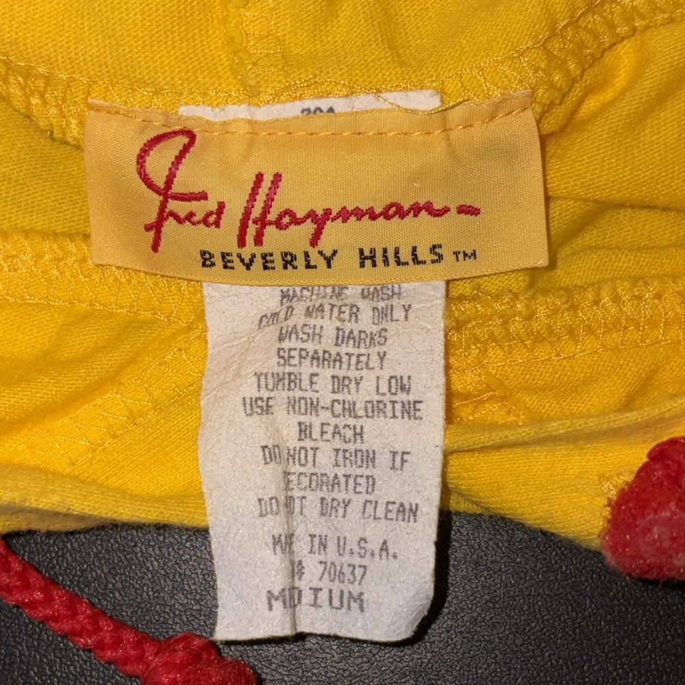 RARE - Fred Hayman Beverly Hills Yellow Hoodie + Shorts Set – Size M EUC - Picture 12 of 13